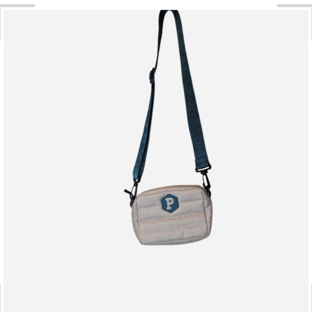 Pre-owned Stylish Cream and Blue Women bag - Picture 3 of 7